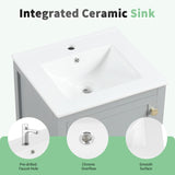 20" Bathroom Vanity with Sink, Bathroom Cabinet with Soft Closing Door, Storage Rack and A Drawer, N725P185452E