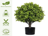 22in Artificial Boxwood Topiary Ball Trees in Pots for Indoor Outdoor Home Garden Decor 2pcs/set W2945P359771