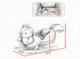 Squirrel Rocking Horse for Toddlers 13 Years, Baby Rocker with Sounds, Seat Belt and Rocking 50326376