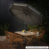 10 foot terrace umbrella with solar powered LED lights and multi-layered ventilated roof 19320270