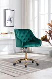 ZUN COOLMORE Velvet Home Office Desk Chair, Modern Cute Computer Chair, Wheels Height Adjustable W39531817