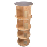 Rotating Bookshelf 360 Degrees 4 Tier Stackable Solid Wood Bookshelf Organizer 20873034