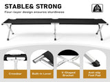 Portable Folding Camping Cot with Carrying Bag Army Black 23448879