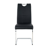 Modern Dining Chairs with Faux Leather Padded Seat Dining Living Room Chairs Upholstered Chair with W210127279