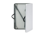 34" Square Resin Fold-in-Half Table, White 02906549