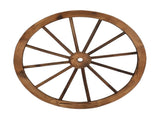2pcs 30-Inch Old Western Style Garden Art Wall Decor Wooden Wagon Wheel Brown 42415001