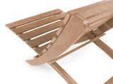 Grandcourt Fully Assembed All-Weather HDPE Outdoor Folding Patio Chair, Teak Brown B2745P409669