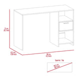 ZUN Omma Computer Desk, One Drawer, Two Shelves B070P188825