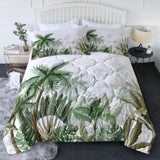 3 Pieces Coconut Tree Comforter Set Queen Size for Home Bedroom Banana Tree Bedding Set Down 67598714
