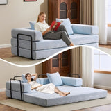 Floor,Compression Sofa,Convertible Floor Sofa Bed-with Pillow Back Support Armrest,Comfy Futon 48802852