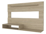 Forest Hills 3-Shelf Floating Entertainment Center Light Pine B06280068