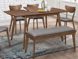 Natural Walnut Rectangular Dining Table B062P145455