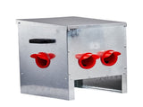 Automatic Chicken Feeder Rodent Proof, 4 Ports Large Capacity Metal Poultry Feeder with Handles and 42527286