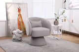 Swivel Accent Chair Armchair, Round Barrel Chair in Fabric for Living Room Bedroom W136194691