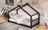 Twin Size House Bed Wood Bed, Espresso N708P182785P