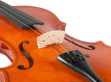 GV100 1/4 Acoustic Violin Case Bow Rosin Strings Tuner Shoulder Rest Natural 65307684