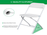 10pcs Injection Molding Classic Garden Plastic Folding Chair White 83332635