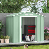 Steel Storage Shed Garden Tool house 7' x 4' White-AS 25348652