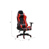 ZUN Modern Ergonomic Office Gaming Chair w/ Adjustable Height, 360-Degree Swivel, Faux Leather Computer B011P206730