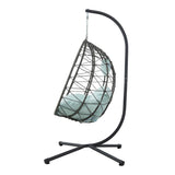 ZUN Egg Chair Stand Indoor Outdoor Swing Chair Patio Wicker Hanging Egg Chair Hanging Basket Chair W1703P163950