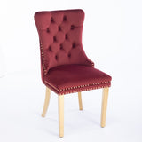 ZUN Nikki Collection Modern, High-end Tufted Solid Wood Contemporary Velvet Upholstered Dining Chair W1143P151484