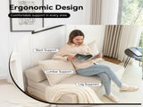 Foldable Sofa Bed Sleeper Lounge Chair with Pillow Floor Mattress Floor Couch with Backrest for W1170P314885