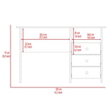 ZUN Bianco Writing Computer Desk, Three Drawers, One Shelf B070P188822