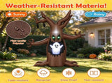 8FT Animated Halloween Inflatable Tree with Pop-Up Ghost Built-in LEDs Blow Up Yard Decoration for 48916790