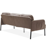 3 Seater Beige Polyester Fabric Sofa, Modern Upholstered Sofa, Comfy Small Couches for Small Space W1164P239083