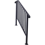 Handrails for Outdoor Steps, Fit 3 or 4 Steps Outdoor Stair Railing, Picket3 Wrought Iron Handrail, W465124224