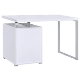 ZUN White 3-drawer Reversible Office Desk B062P145660