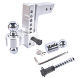 Trailer Hitch 8" Drop/Rise Heavy Duty 18500 LBSDual Pin Key Locks and a Wrench 76415604