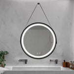 ZUN 24inch Bathroom Led Classy Vanity Mirror with focused backplane,Black aluminum alloy frame,High W1992P211230