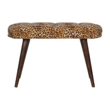 Leopard Print Deep Button Bench B182P166529