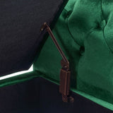 Velvet Multifunctional Storage Rectangular ottoman bench with 1 Pillow, Dark Green, Emerald N769P186110E