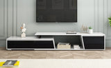U-Can Modern, Minimalist Rectangle Extendable TV Stand, TV Cabinet with 2 Drawers and 1 Cabinet for WF311369AAK