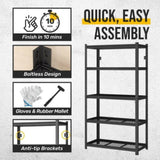 5-Tier Adjustable Metal Shelving Unit ,Heavy Duty Garage Shelving,Storage Racks,Industrial Utility 23980065