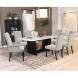 Sand and Rustic Espresso Tufted Side Chairs B062P145440