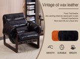 Medieval modern lounge chair,removable armrests, vintage oil wax leather sofa chair, vintage W2989P328542