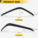 Front & Rear Fender Flares Compatible with 2007-2017 Jeep Wrangler JK JKU, Off-Road Wheel Flares W2801P235722