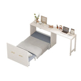 Twin Size Murphy Cabinet Bed with Adjustable Position Desk, Murphy Chest Dresser Bed with Foldable N733P272603K