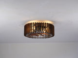 20" Modern Flush Mount Fan Light,Ceiling Fans with Lights and Remote Control, 6 W3596P462041