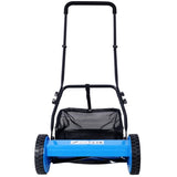 14-Inch 5-Blade Push Reel Lawn Mower with Grass Catcher, BLUE COLOR 85771439