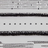 Cotton Printed Comforter Set with Trims Black/White Full/Queen B03596416