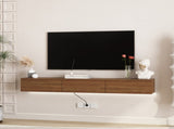 Floating TV Stand Wall Mounted with 16 Color LEDs,67" Modern TV Stand, Floating TV Cabinet W1321P374134