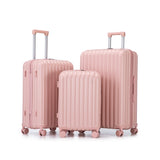 20"/24"/28" 3 pcs/set in ABS Spinner Wheel Luggage, Carry on Suitcase, with Cup Holder & USB Port & 99059334