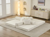 Comfy Convertible Folding Mattress Couch, Floor Bed, Chenille Floor with Armrest, Floor W1143P330248