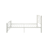 ZUN Twin Size Unique Flower Sturdy System Metal Bed Frame with Headboard and Footboard W21428124