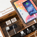 Bedside table, adjustable tabletop coffee table with charging and wheels 13255072