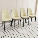 A set of 4 dining chair, modern style chair made of high-quality PU Leather fabric with thick soft W2189P168411